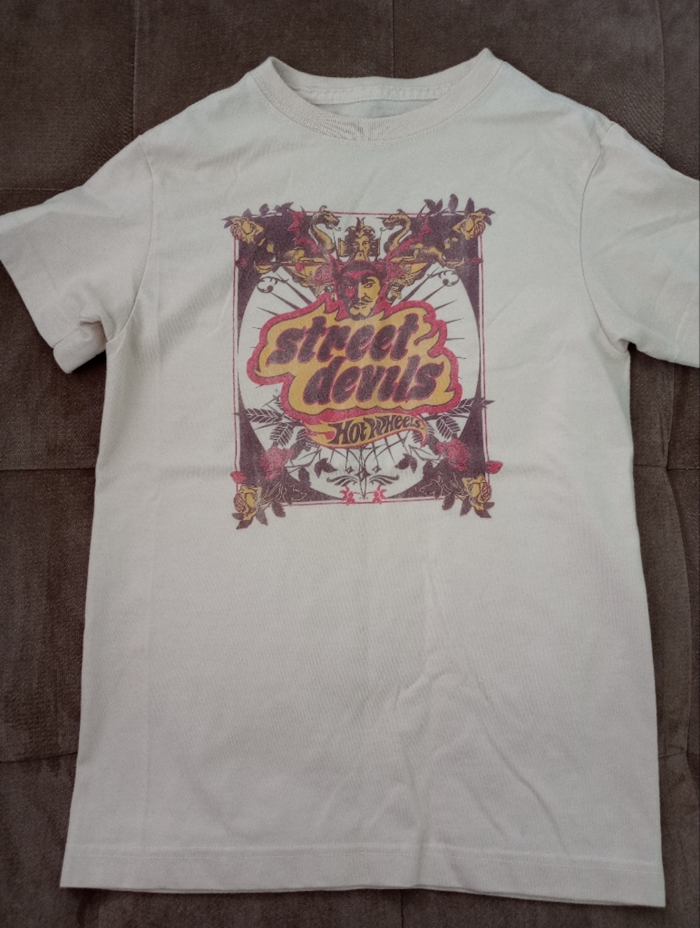 Kids - Cream Shirt W/Hot Wheels Graphic